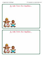 Gingerbread Note Paper