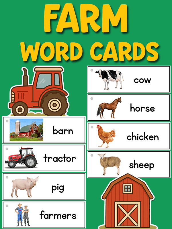 Farm Word Cards