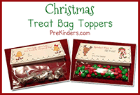 christmas treat bag toppers