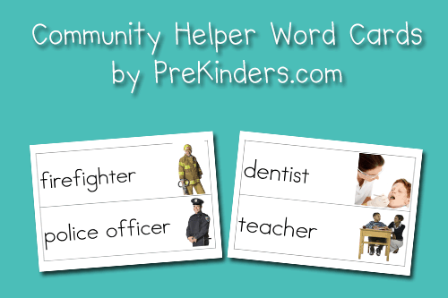 Community Helper Word Cards 
