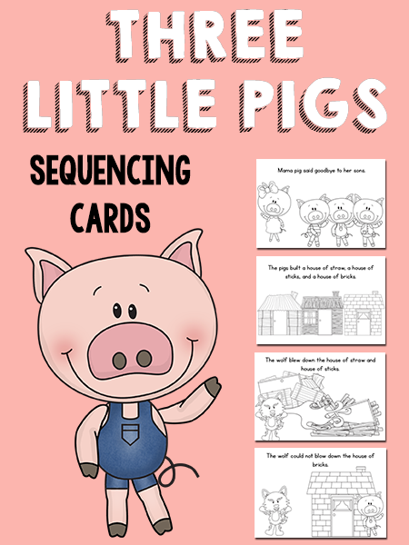 Three Little Pigs Sequencing Cards - PreKinders