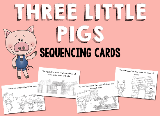 Three Little Pigs Sequencing Cards - PreKinders