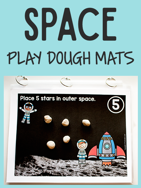 Space Play Dough Math Mats - PreKinders
