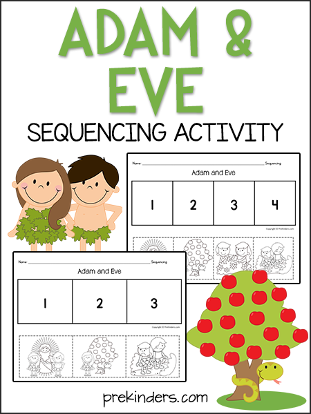 Adam & Eve: Sequencing Activity - PreKinders