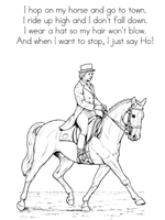 i hop on my horse