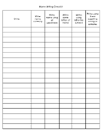 Name Writing Assessment