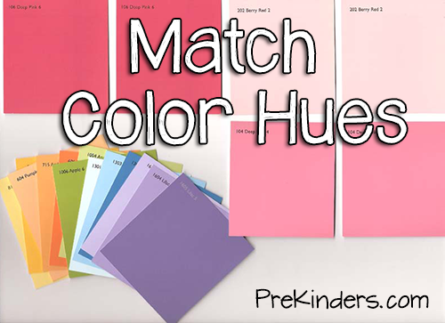 matching color hues in preschool