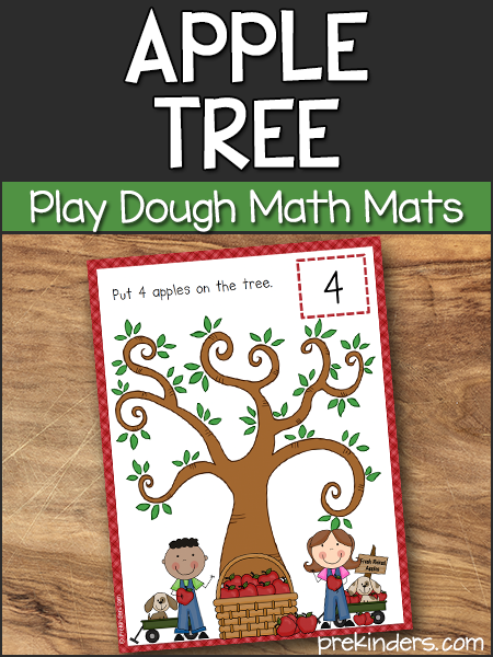 Apple Tree Play Dough Counting Mats