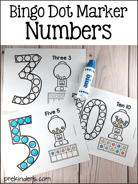 Bingo Dot Marker Numbers Printable