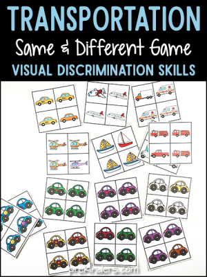 Transportation Same Different Activity for Visual Discrimination Skills