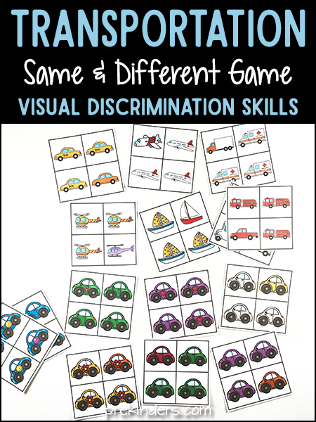 Transportation Same Different Activity for Visual Discrimination Skills