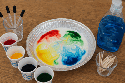 Color Swirl Experiment - PreKinders Preschool Activities
