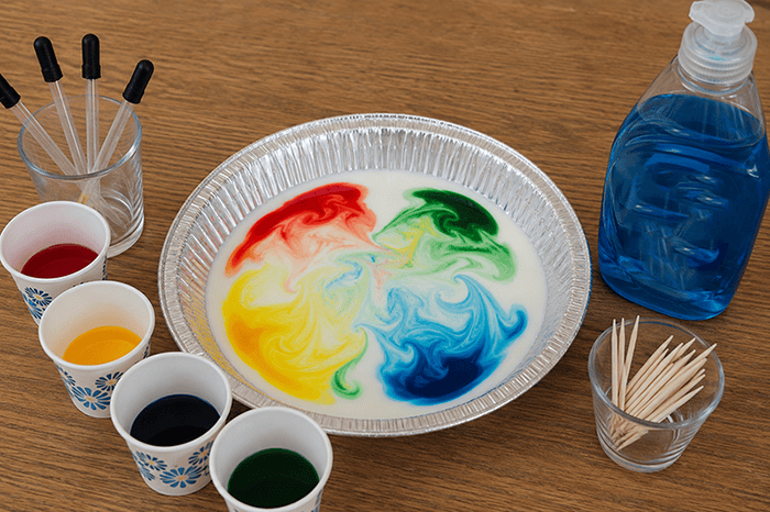 color swirl science activity for preschool kindergarten
