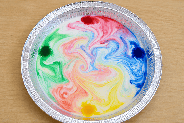 color swirl science activity for preschool kindergarten
