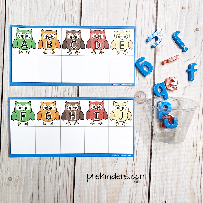 Owl Letter Tumble Game - PreKinders