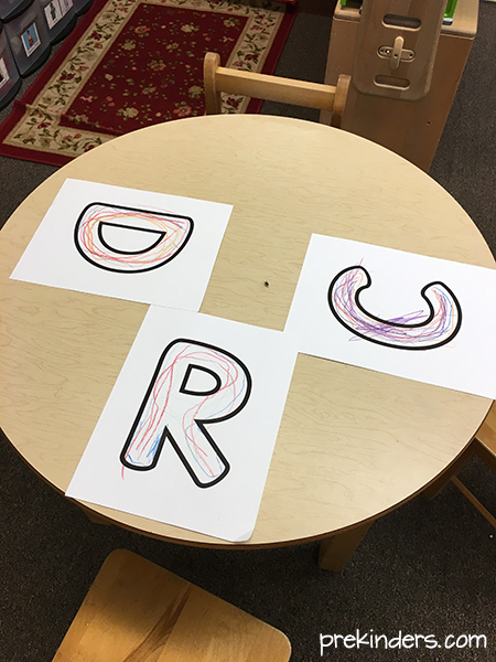 Rainbow Write the Room: Writing with Pre-K & Preschool Children