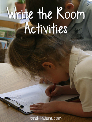 pre k reading printables Write the Room Activities