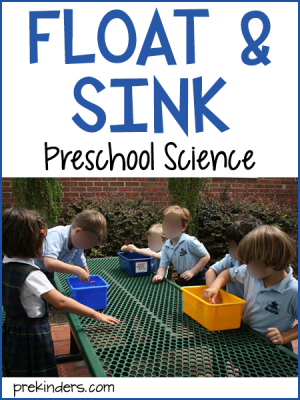 Float and Sink Preschool Science Experiment