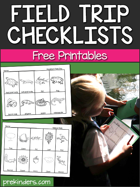 Field Trip Checklists - PreKinders