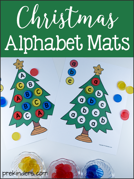 Alphabet Christmas Tree Mats