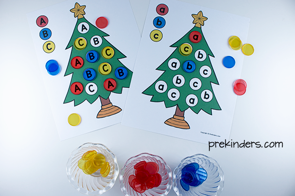 Alphabet Christmas Tree Mats