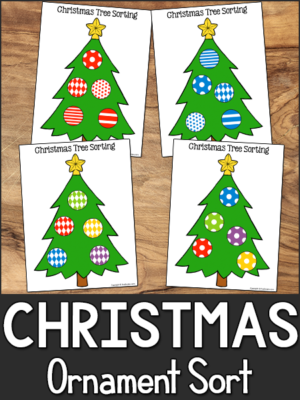 Christmas Ornament Sorting Printable