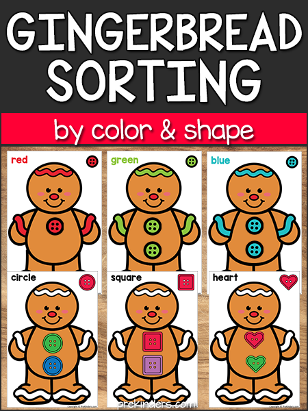 Gingerbread Sorting Math Printable