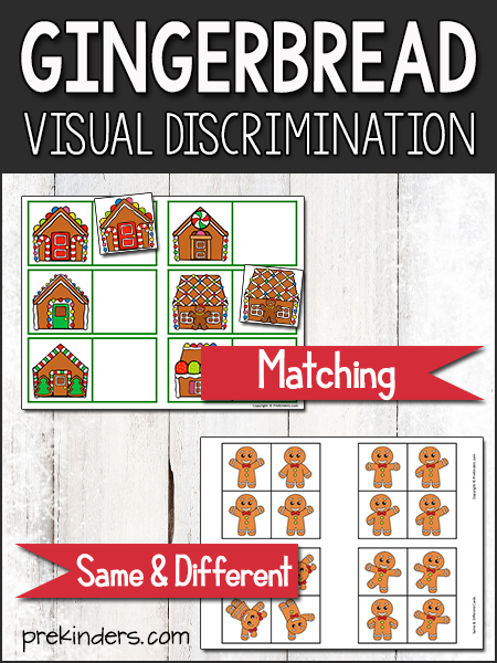 Gingerbread Visual Discrimination Printable