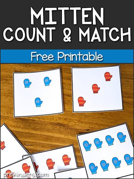 Mitten Math Preschool Printable