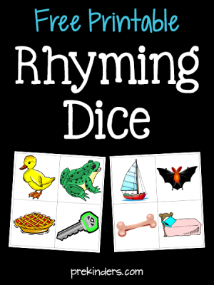 Rhyming Dice Printable