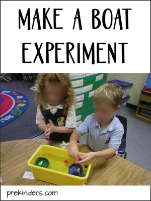 Make a Boat Science Experiment for Preschool