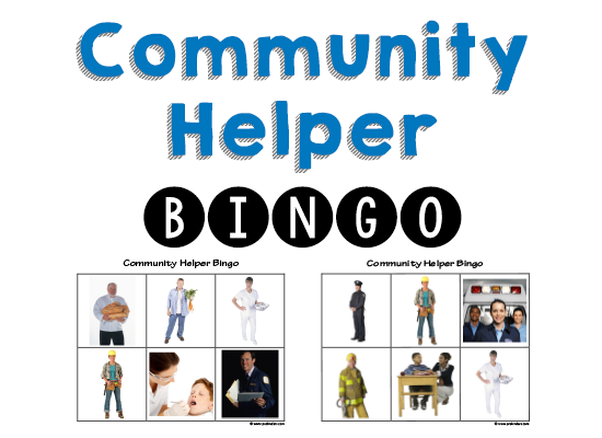 Community Helpers Bingo