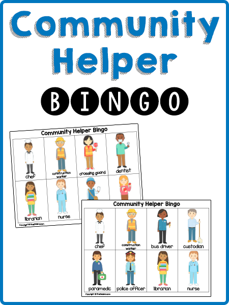 community helpers bingo cards prekinders