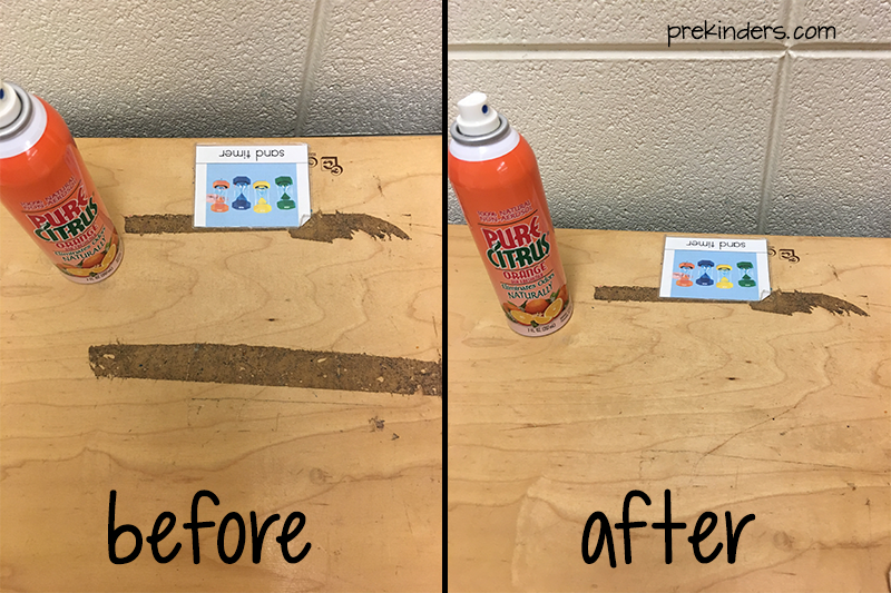 Clean Gunk Off Classroom Furniture with Orange Air Freshener