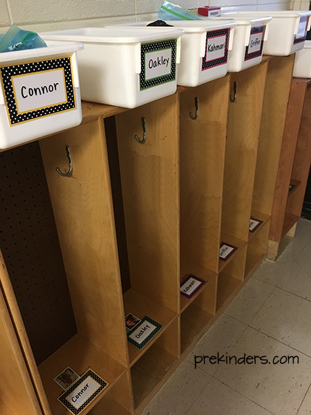 Label cubbies for preschool