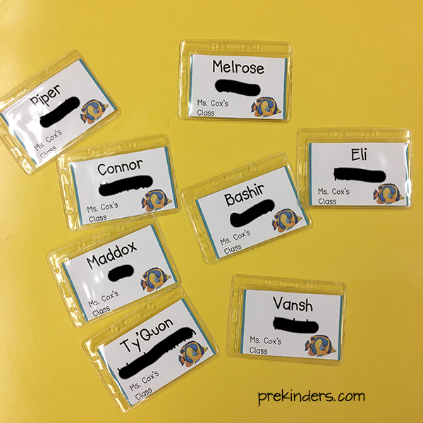 Name tags for students