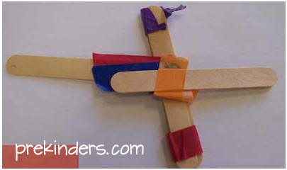 Wooden Airplanes made from popsicle sticks