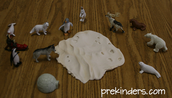 animal tracks play dough