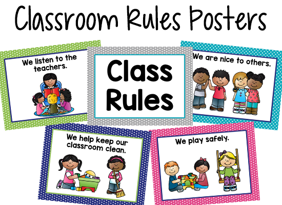 Class Rules Posters - Free Printable