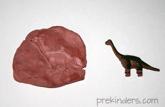 dinosaur fossil play dough