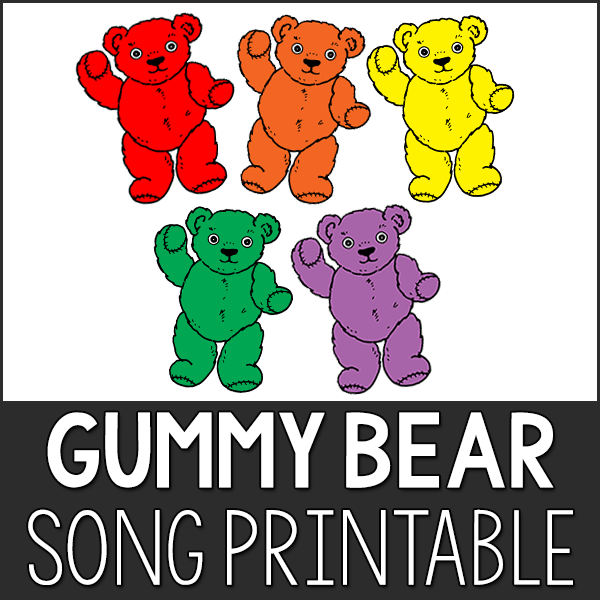 Gummy Endure Music Printable - PreKinders graphic about Gummy Bear Printable known as Gummy Undergo Track Printable - PreKinders
