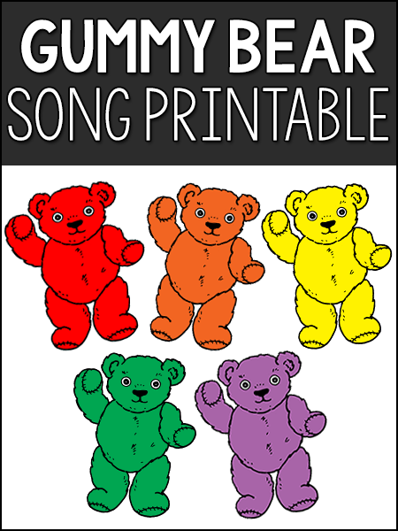 Gummy Bear Song Printable