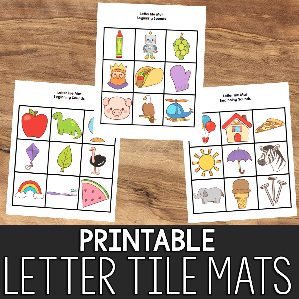 Letter Tile Mats Free Printables PreKinders