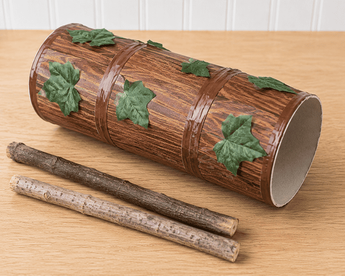 diy log drum, make your own for your students and classroom, music and movement