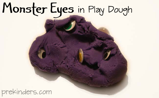 Monster Eyes in Play Dough