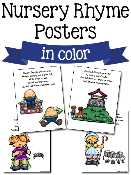 Nursery Rhyme Posters: Free Printables