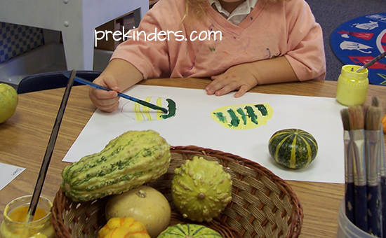 painting with gourds as a model