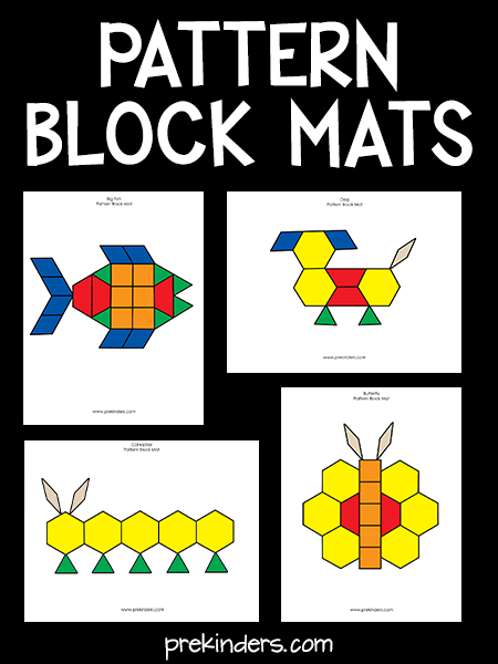 Large Squares for Pattern Block Set  Pattern blocks, Pattern, Square  printables