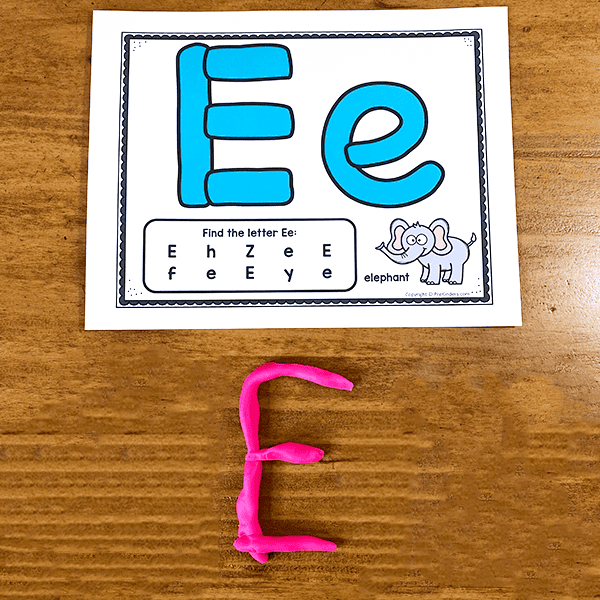 play dough letter