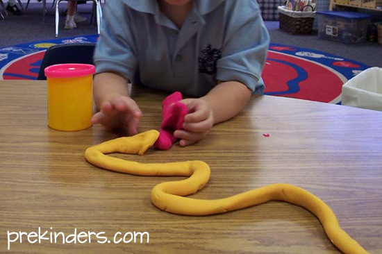 play dough snakes